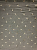 Ash grey thread and sequin butta georgette embroidered fabric 2569