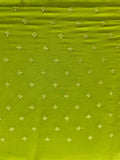 Green thread and sequin butta georgette embroidered fabric 2569