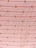 Light pink thread sequin and pearl all over georgette embroidered fabric 2111