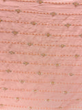 Light pink thread sequin and pearl all over georgette embroidered fabric 2111