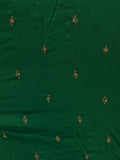 Bottle green thread sequin and pearl butta georgette embroidered fabric 2112