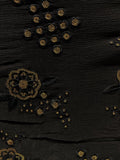 Black sequin and thread all over chinon embroidered fabric 1004