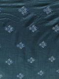 Peacock blue faux mirror with threadwork butta singar silk embroidered fabric 6955