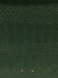 Bottle green sequin and thread all over georgette embroidered fabric 11824