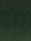 Bottle green sequin and thread all over georgette embroidered fabric 11824