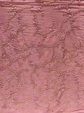 Onion pink sequin and thread allover chinon embroidered fabric 1867