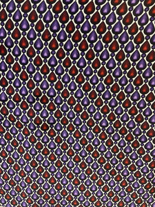 Lavender maroon geometric satin printed 3538