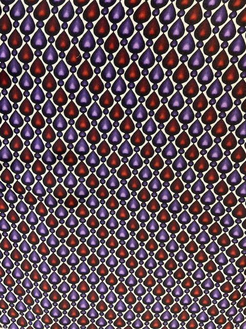 Lavender maroon geometric satin printed 3538