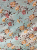 Blue floral solar crepe printed fabric 4826