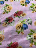 Pink floral bhagalpuri silk printed fabric 4808