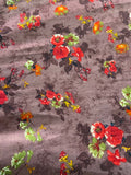 Raisin floral rayon printed fabric 4802