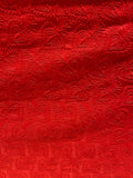 Red threadwork allover kota checks doria embroidered fabric 1963