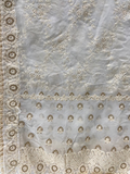 White dyeable thread with sequin allover georgette embroidered dupatta 4566