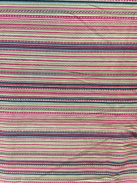 Beige pink stripes satin printed 3532