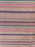 Beige pink stripes satin printed 3532