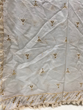 White dyeable thread with sequin allover Georgette Embroidered Dupatta 4546