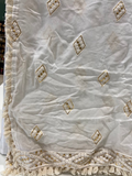 White dyeable thread with sequin allover Georgette Embroidered Dupatta 4545