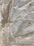 White dyeable thread with sequin allover Georgette Embroidered Dupatta 4560