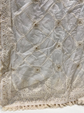 White dyeable thread with sequin allover Georgette Embroidered Dupatta 4560